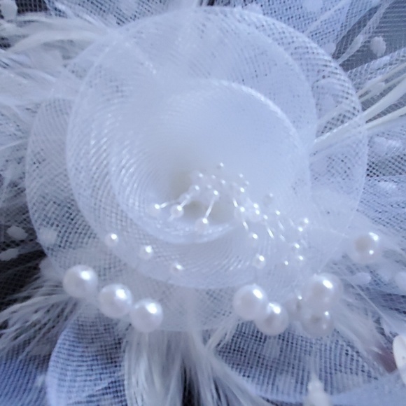 White Wedding hat new main image 7